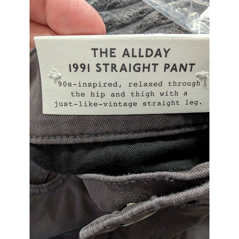 Madewell Men's Allday 1991 Straight-Leg Pant 30x30 Charcoal Gray NWT Workwear - Picture 10 of 11